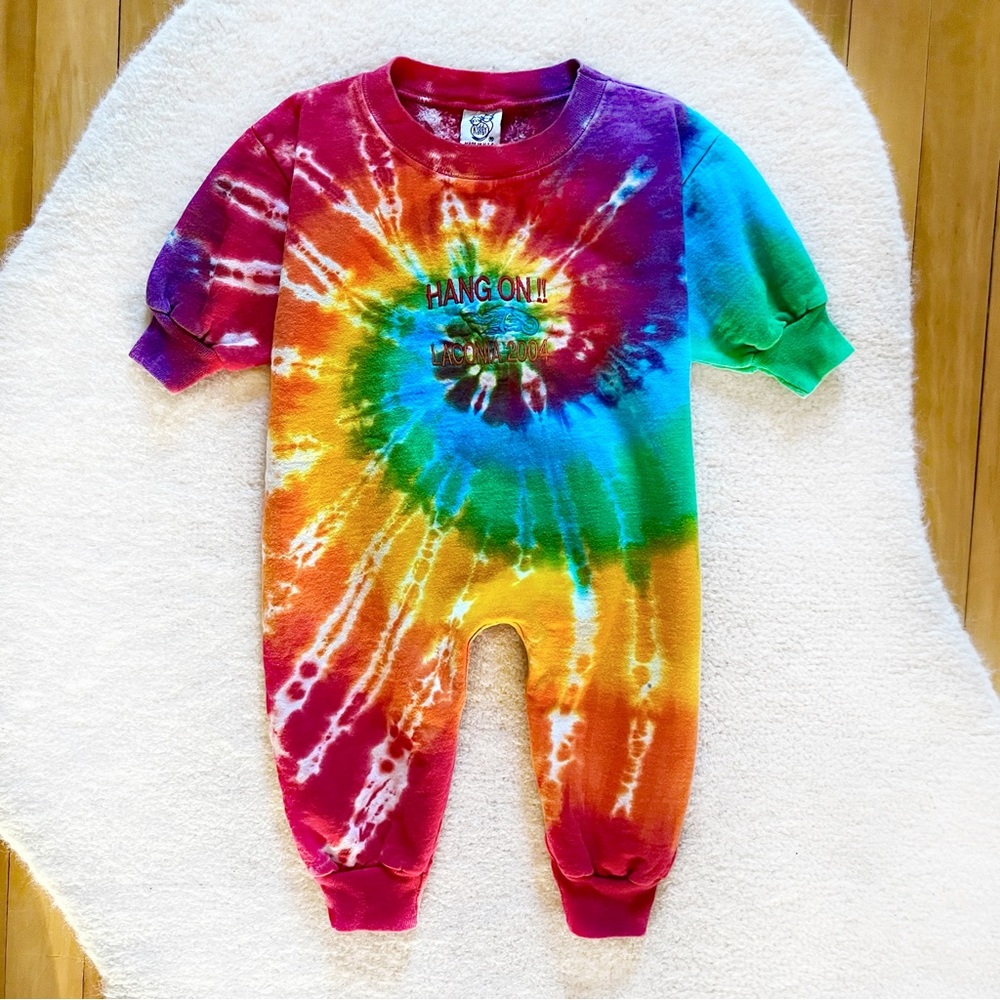 Tie Dye 12 Months baby vintage sweatshirt jumpsuit